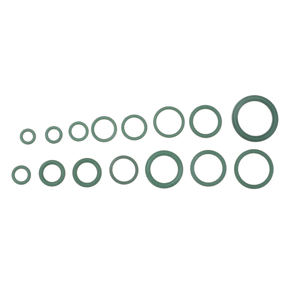 225Pcs R22/R134a Green Air Conditioning Rubber O-Ring Tap Washer Gasket Set Seal Metric Assortment Plumbing Kit Waterproof