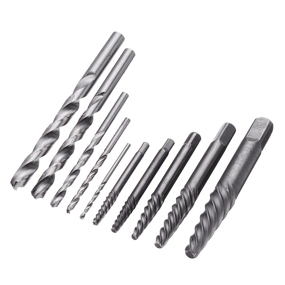 11Pcs M3-M12 Screw Extractor Drill Bit Damaged Broken Screw Bolt Tap Die Wrench Stud Remover Tool Kit