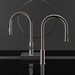 Induction Automatic Sensor Stainless Steel Kitchen Basin Sink Touchless Handsfree Faucet Cold Hot Water Mixer Pull Out Tap