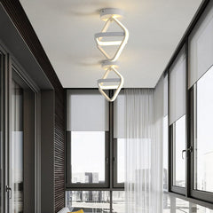 AC85-265V Modern LED Ceiling Lamp Dual Ring Chandeliers Fixture Living Room Pendant Light