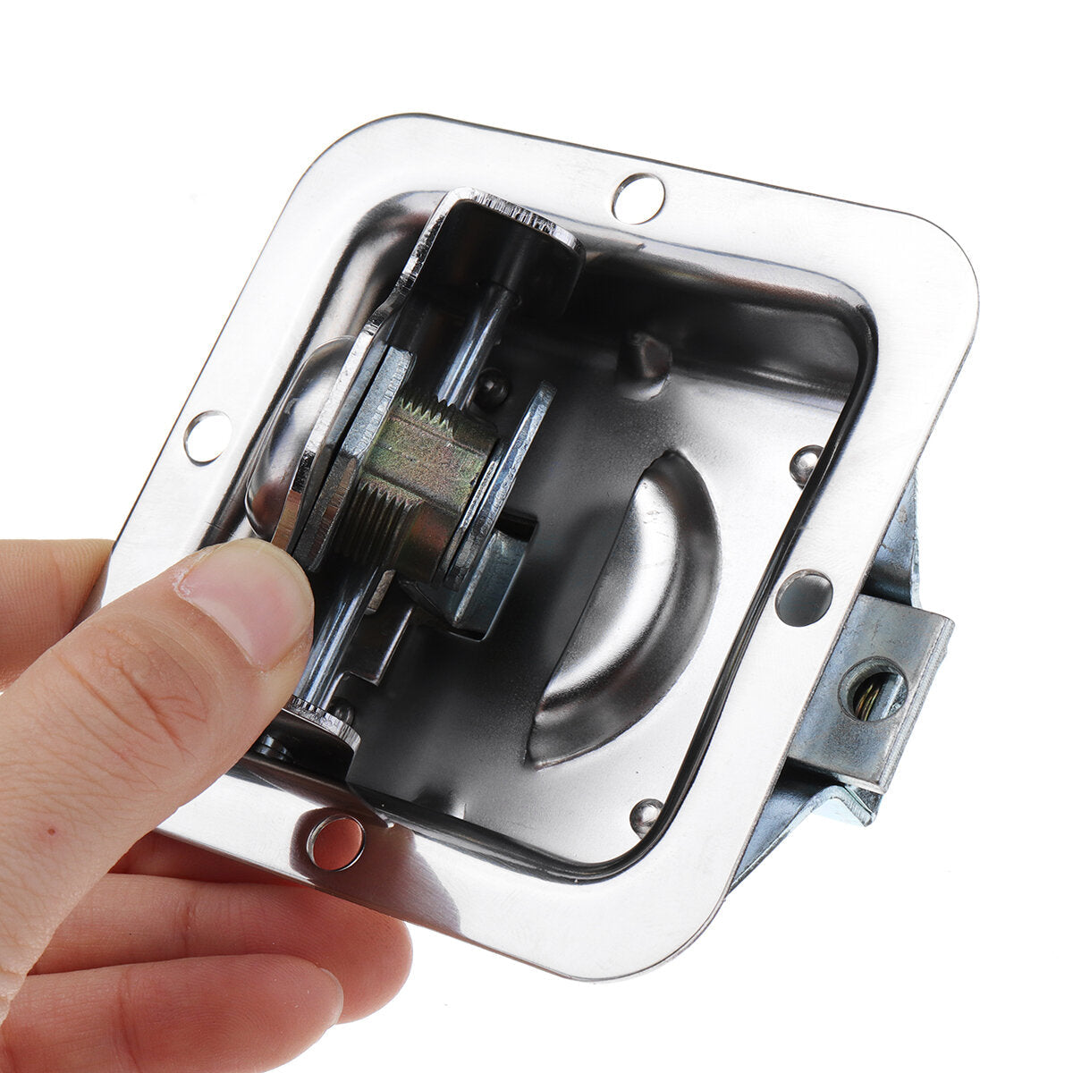 Stainless Steel Paddle Door Lock Latch Handle Truck Tool Box Trailer With 2 Keys