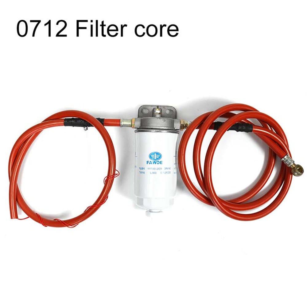 12V Fuel Filter with 2pcs Petrol Pipe Hose Fuel Lines Replacement Fuel Tank