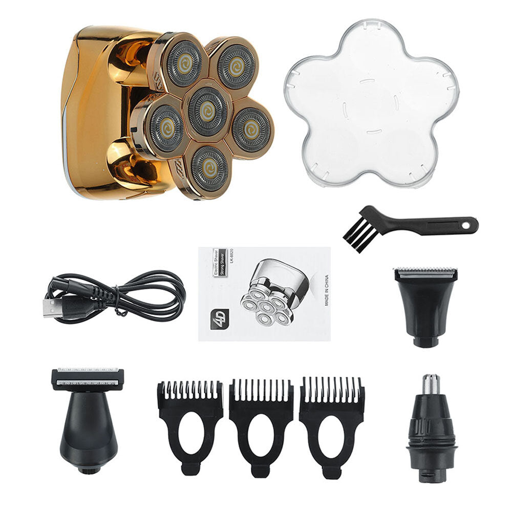 4 IN 1 Electric Shaver Trimmer Beard Razor USB Rechargeable Wet & Dry Men Facial Body Shaving Machine