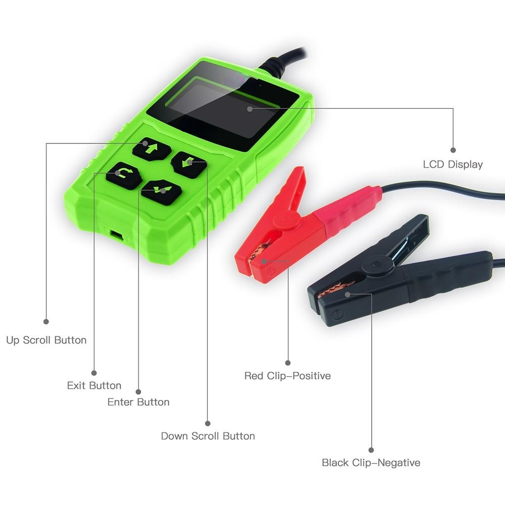 Car Battery Tester Auto Cranking and Charging System Test Scan Tool 12V