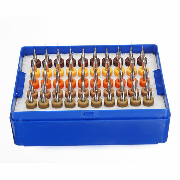 50pcs 0.25-0.45mm Tungsten Carbide Micro PCB Drill Bit Set for PCB Circuit Board