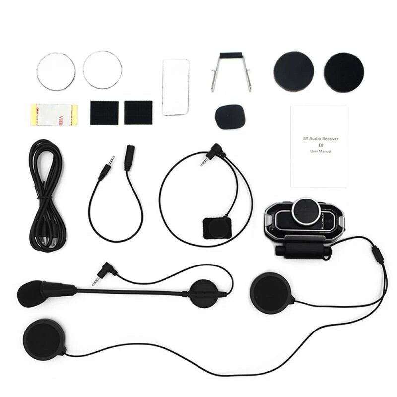 Motorcycle Helmet Intercom Heaphone Bluetooth 5.0 Waterproof Headset FM Wireless Communication Stereo Earphone