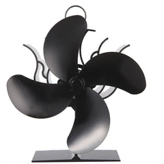 4 Blades Fireplace Heat Powered Stove Fan For Wood Log Fire Burning Low Noise