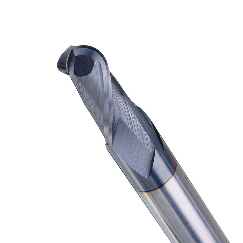R0.5-R5mm Ball Nose Tungsten Carbide End Mill Cutter HRC55 TiAlN Coating CNC Tool
