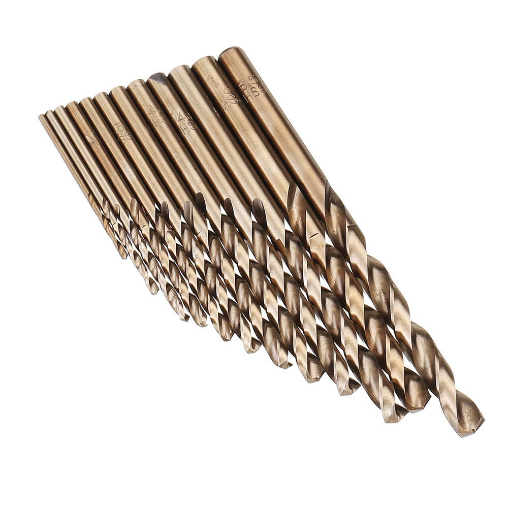 13pcs 1.5-6.5mm HSS-Co M35 Cobalt Twist Drill Bit Set for Metal Wood Drilling
