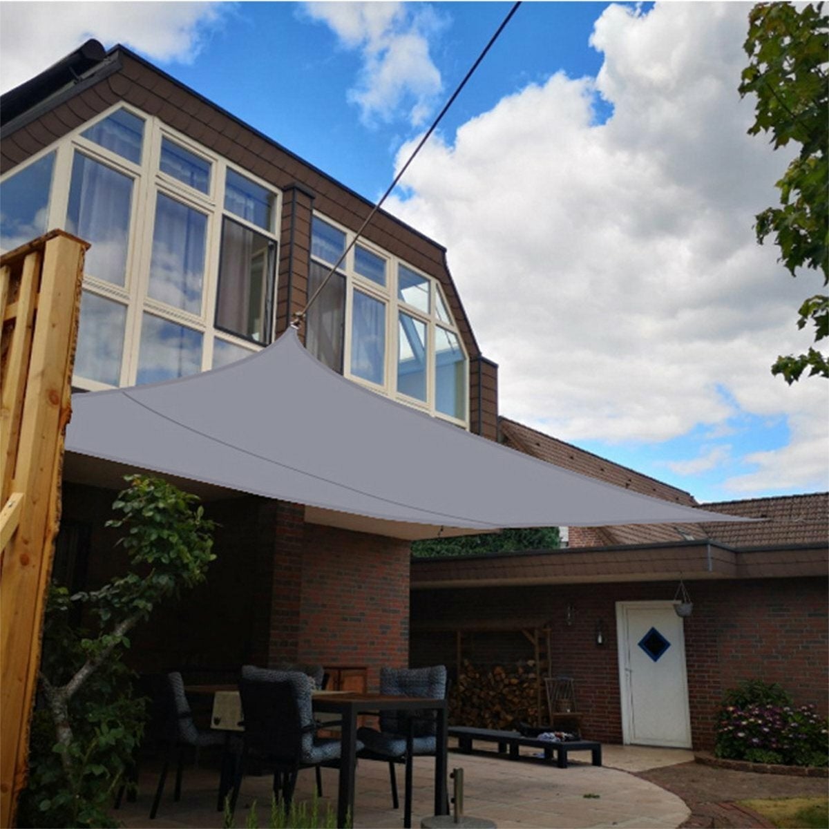 Sun Shade Sail Garden Patio Sunscreen Awning Canopy Screen 98% UV Block Greenbay