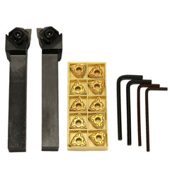 16x100mm Lathe Turning Tool Holder With 10pcs WNMG080404 Inserts