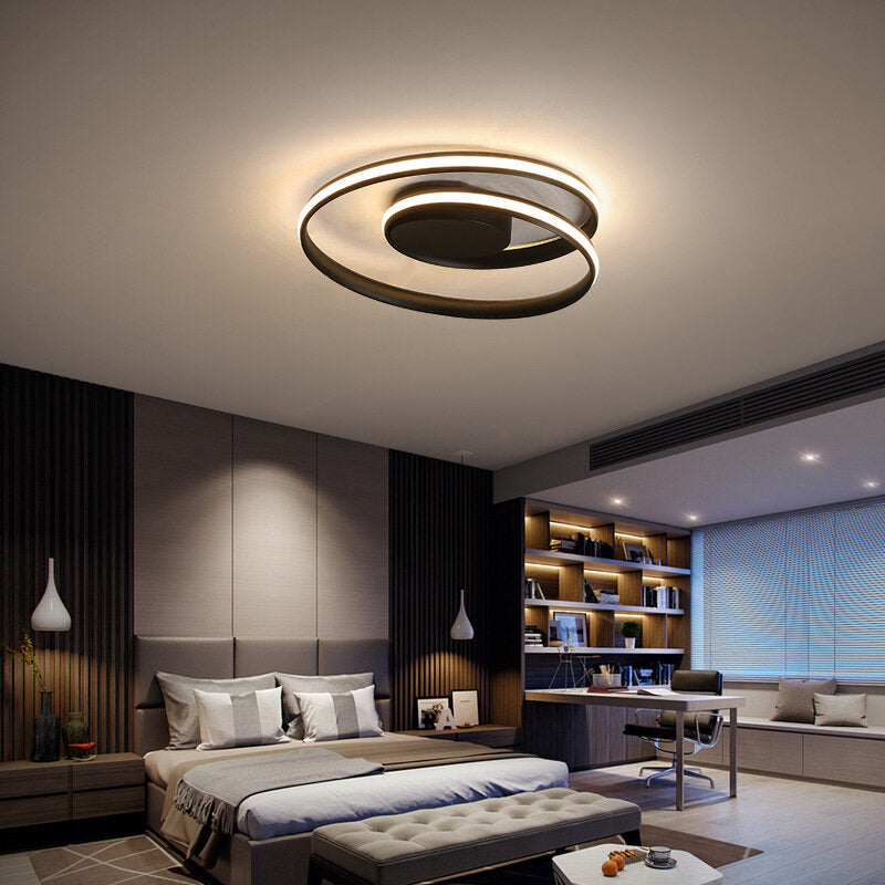 AC110V-220V 46x8CM Bedroom Lamp Simple Modern Living Room Dining Room Light Personality Creative Nordic Style Master Bedroom LED ceiling Light