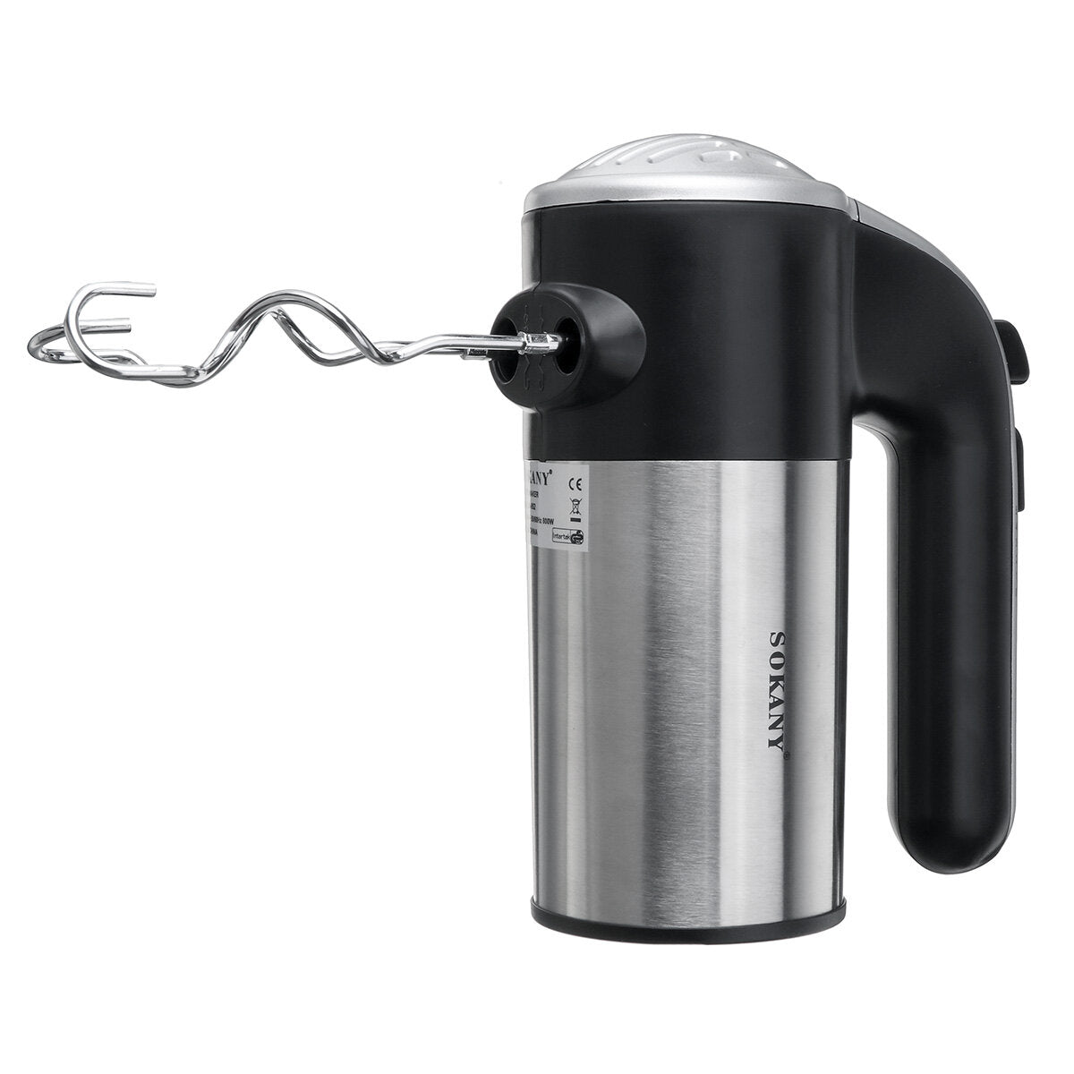 800W Kitchen Electric Hand Mixer with 5 Speeds Whisk with Egg Beater Dough Hook