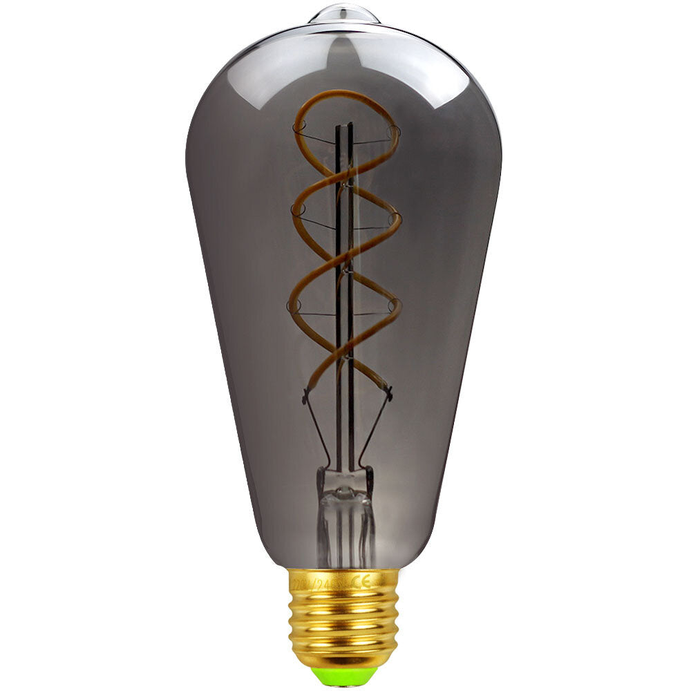 2700K 4W Dimmable LED Incandescent Light Bulb Retro Smoky Gray Glass Edison Bulb Filament Lamp