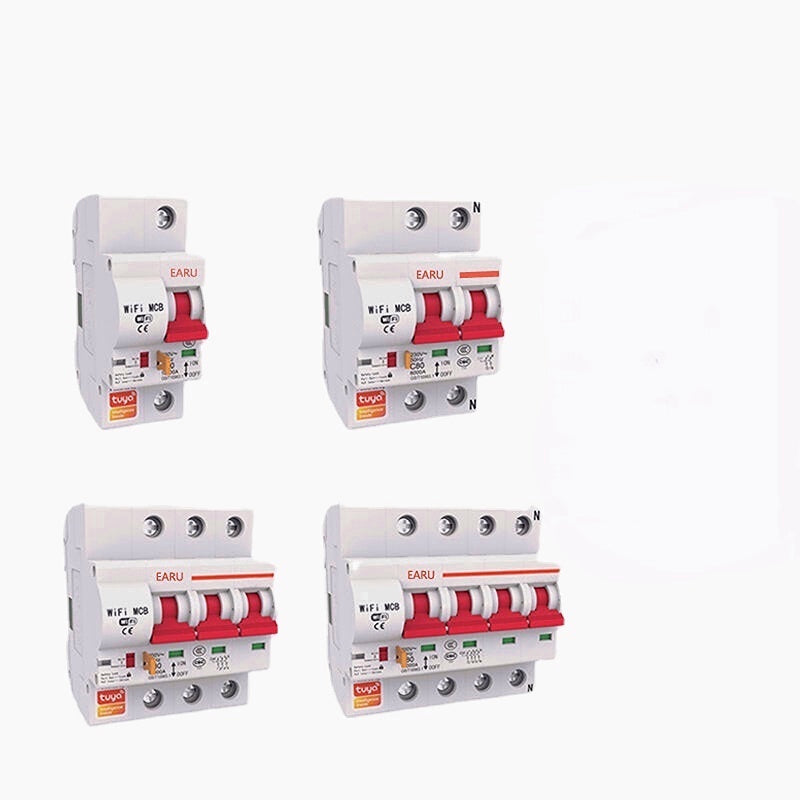 WIFI Wireless Smart Automation Switch 1P 2P 3P 4P 10A-125A Circuit Breaker Timer APP Vioce Remote Control Switch Works With Amazon Alexa Google Home