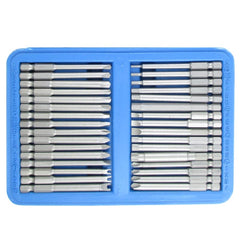 Hi-Spec 50Pcs 75mm Long Reach Bit Set Cr-V Quick Release Screwdriver Bits Torx Star Hex Pozi Phillips Slotted Screwdriver Hand Tool