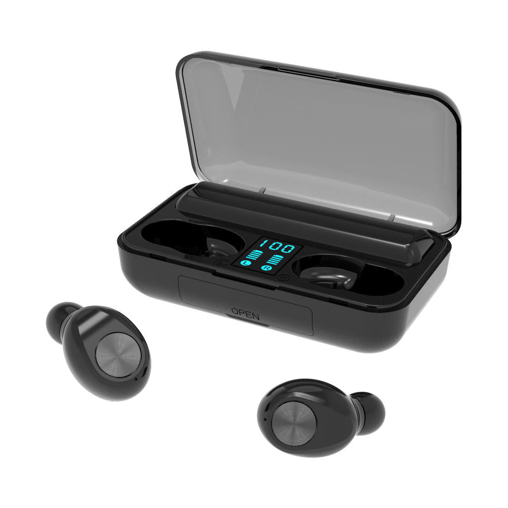 TWS Bluetooth 5.0 Earphone Wireless Earbuds 2000mAh Power Bank Touch Control IPX7 Waterproof Headphone with Mic