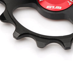1Pc GUB 14T Tooth Bicycle Rear Derailleur CNC Aluminum Alloy Outdoor Bearing Tension Wheel Wheel Rear Derailleur