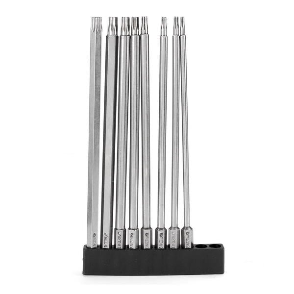 8pcs T9-T40 150mm Magnetic Torx Screwdriver Bits 1/4 Inch Hex Shank