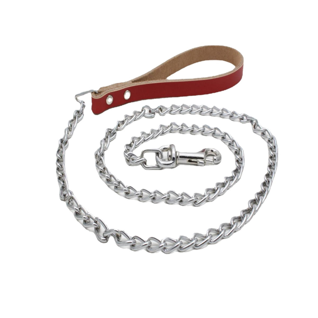 Metal Dog Traction Leash Belt Training Walking Strap Collar Lead Rope