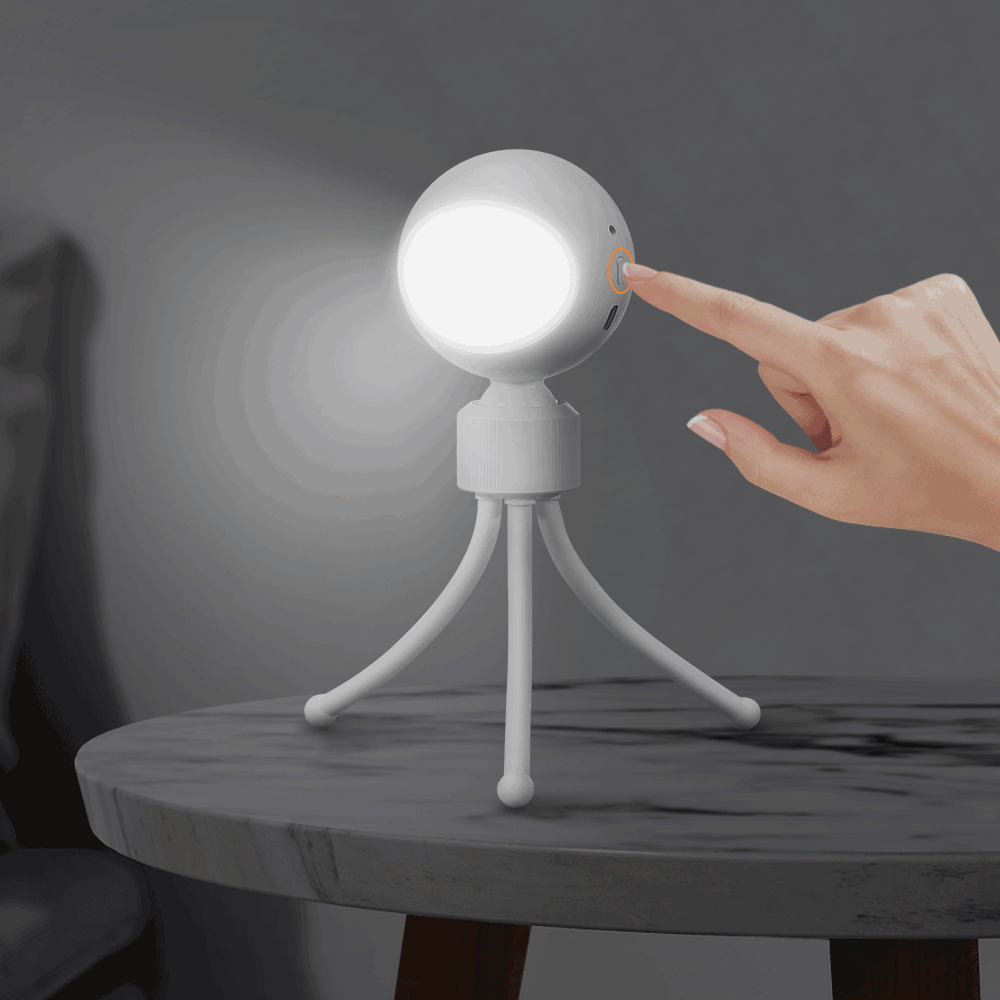 Smart Acoustooptic Control Night Light 3200K Color USB Charging 360 Adjustable Reading Light Rechargeable Table Lamp