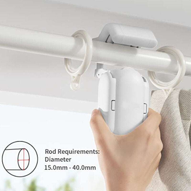 Smart Home Automatic Curtain Machine Free Track Installation Roman Rod Control Work with Alexa Google Home