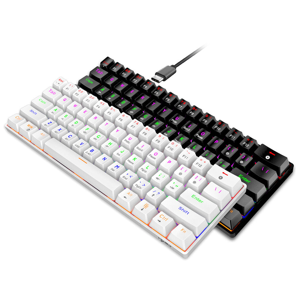 Mechanical Keyboard 61 Keys Triple Mode Wireless Bluetooth 5.0 2.4GHz Type-C Wired Blue Switch RGB Backlit Gaming Keyboard