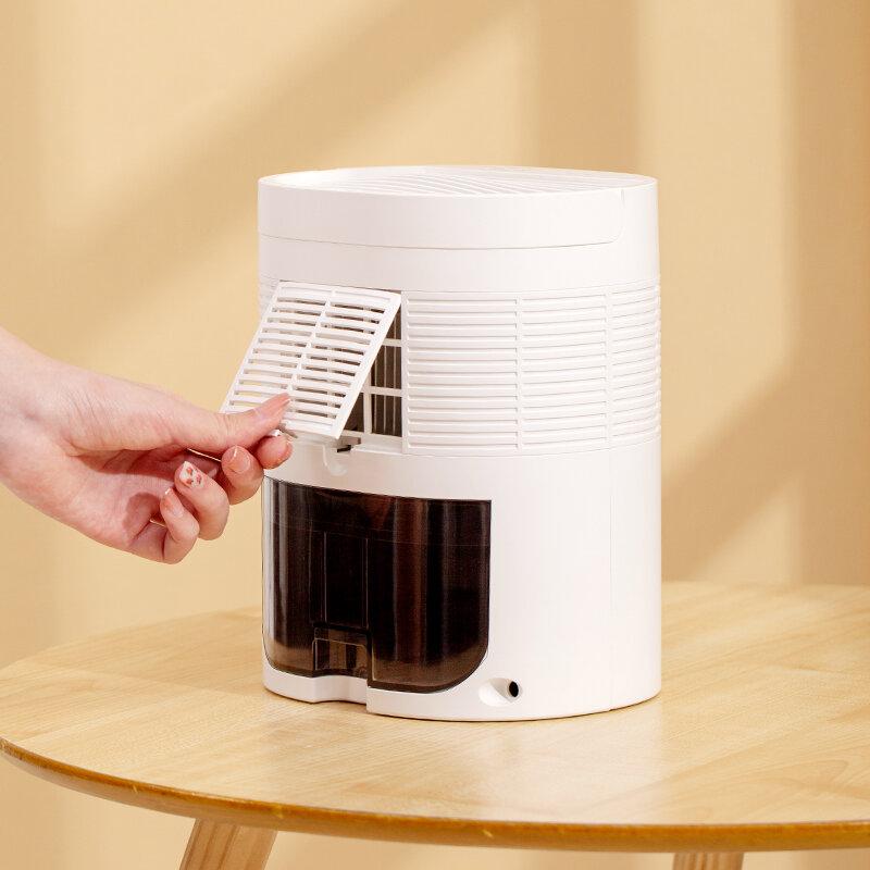 Mini Air Dryer Household Portable Dehumidifier 1L Water Tank with Handle Touch Panel Time Setting Moisture Absorber