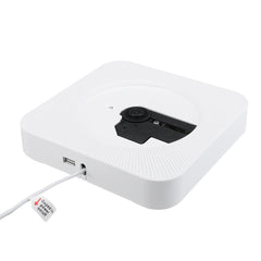 Wall Mounted Bluetooth CD Player Portable Home Audio Box with Remote Control FM Radio Built-in Hi-Fi Speakers MP3