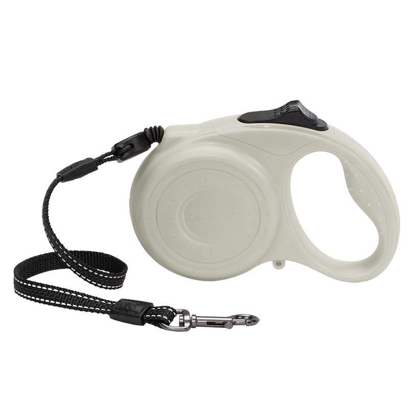 Reflective Retractable Dog Leash, One Button Brake & Lock Anti-Slip Handle, Strong Nylon Ribbon Tape