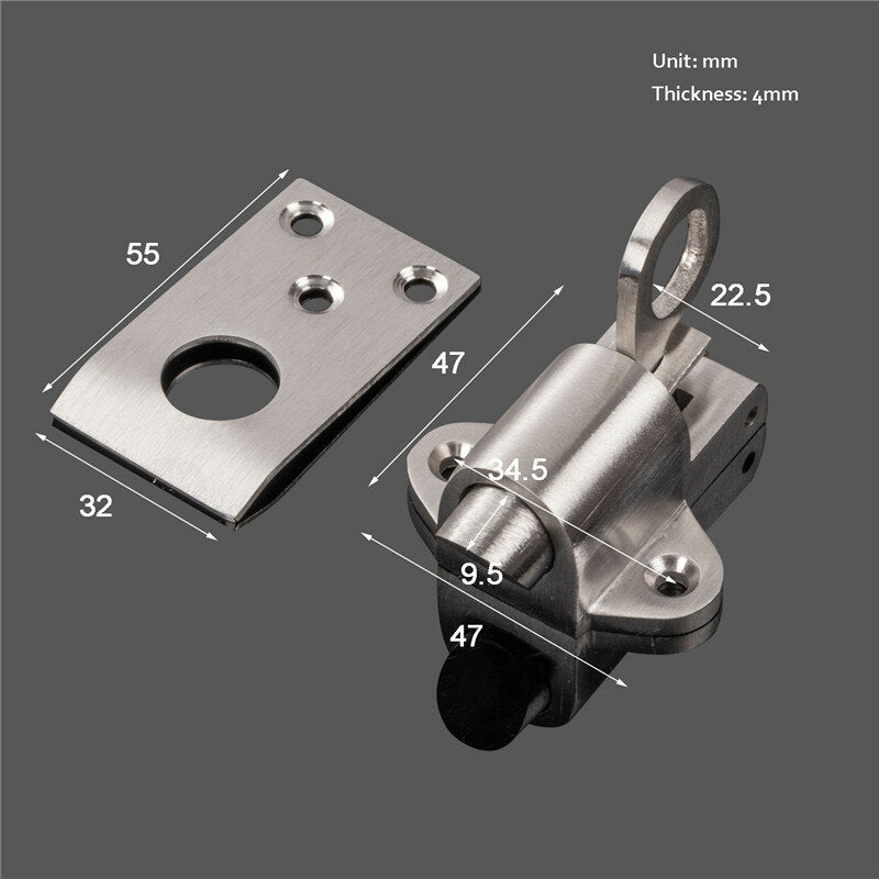 Stainless Steel Automatic Latch Door Window Self-closing Spring Bolt