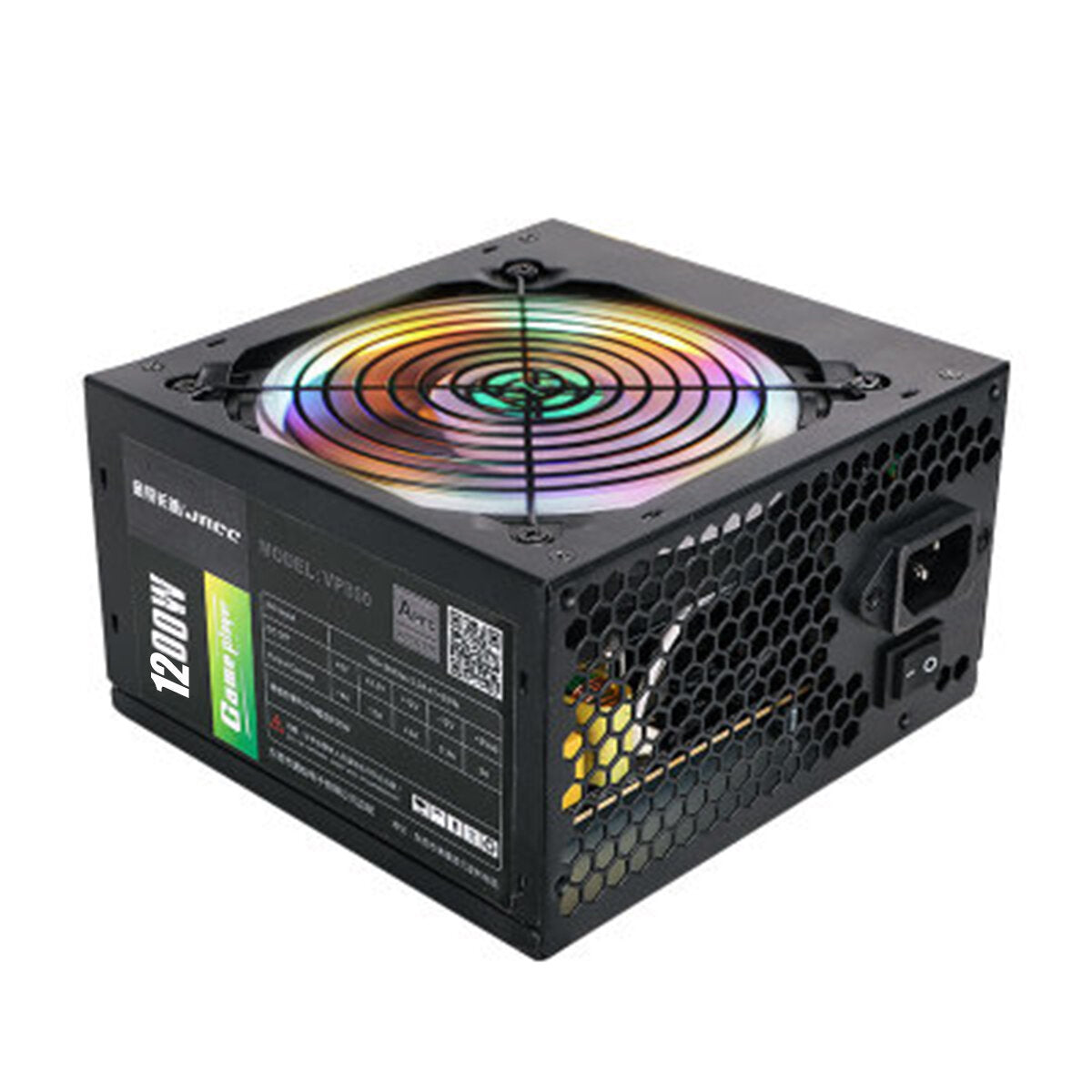 1200W 12V PFC Desktop Gaming PC Power Supply 8PIN + 2x6PIN Silent Fan with LED Light