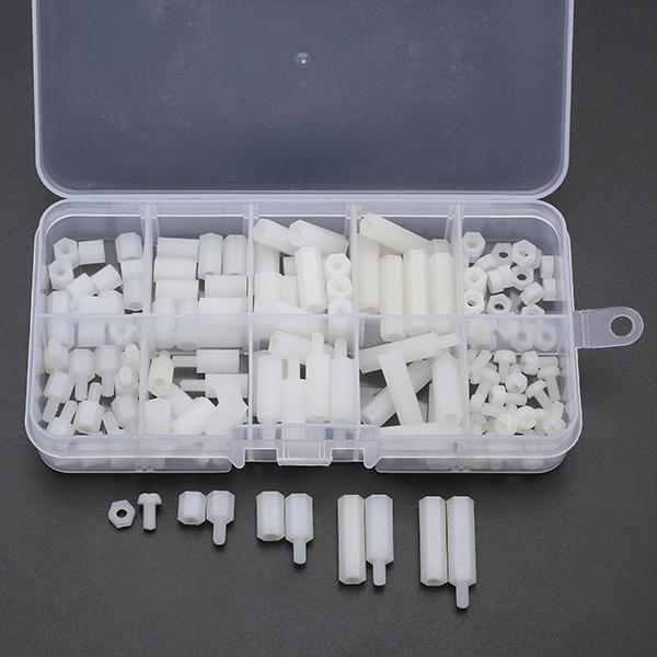 M3NH7 120Pcs M3 Nylon Screw Black/White Hex Screw Nut PCB Standoff Spacer Assortment Kit