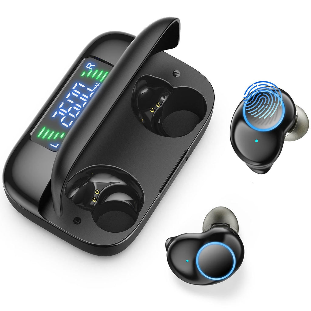 Bluetooth 5.0 TWS Digital Display Earphone Headphones IPX5 Waterproof Stereo Bass Earbuds with Power Bank