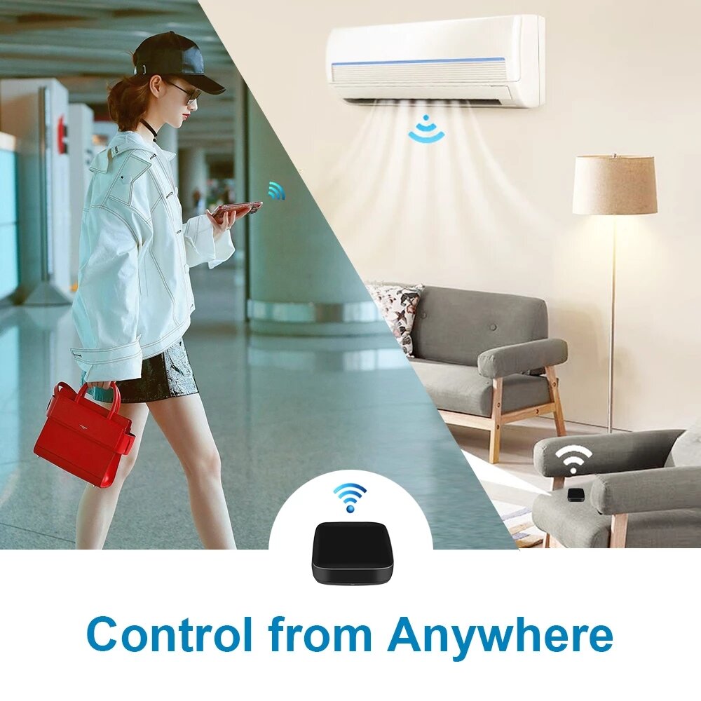WiFi Remote Control Aircondition Fan TV With Google Home Alexa Universal AC Control