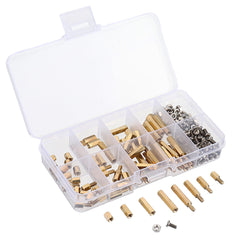 M3BH9 180Pcs M3 Male-Female Brass Hex Column Standoff Support Spacer Pillar Stainless Steel Screws Nuts for PCB Board