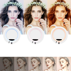 12-in RGB LED Ring Light Dimmable Selfie Circle Lamp Fill-in 10 Brightness Levels for Makeup Photography