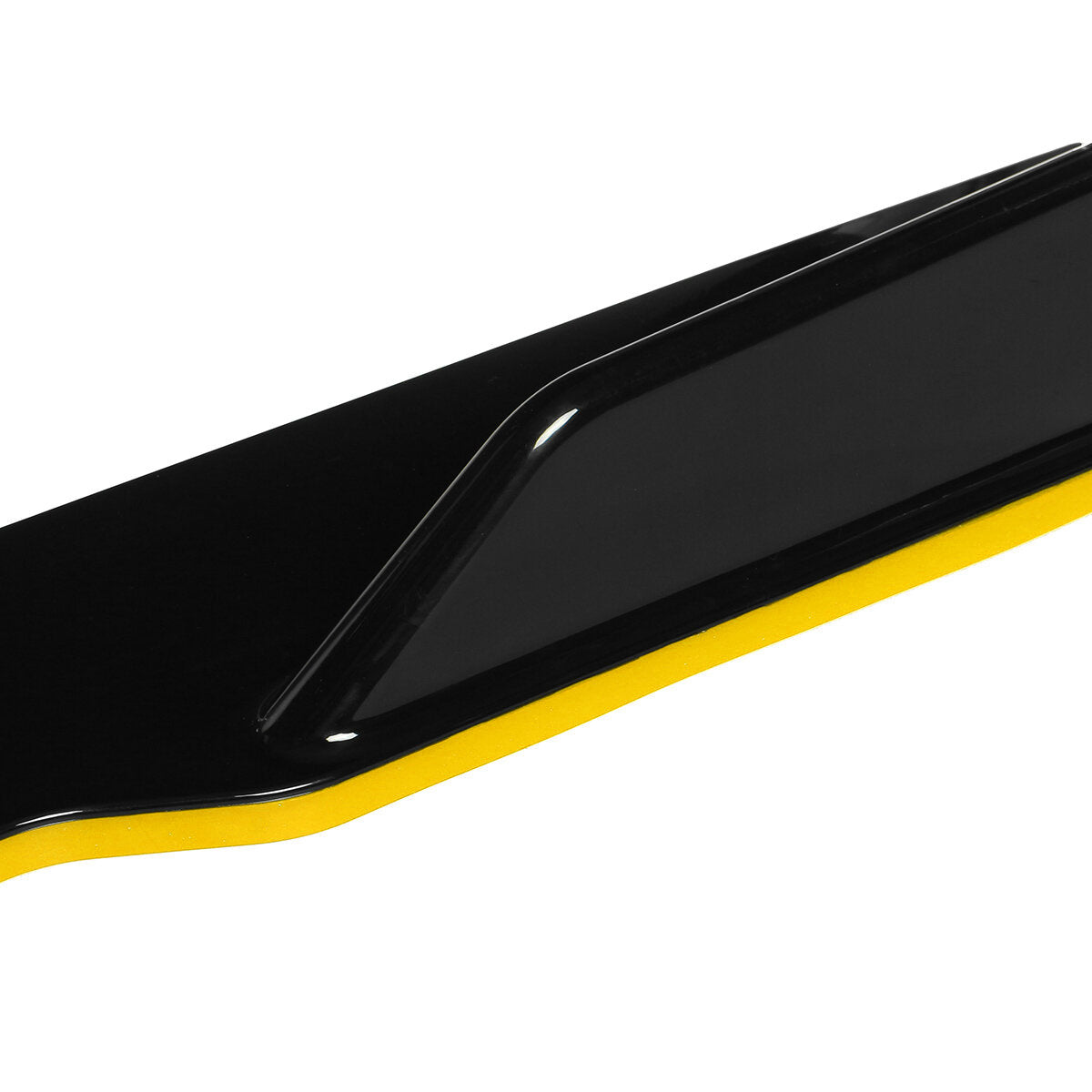 2.2M / 86.6 Inch Universal Black Side Skirt Extension Rocker Panel Splitter Yellow line