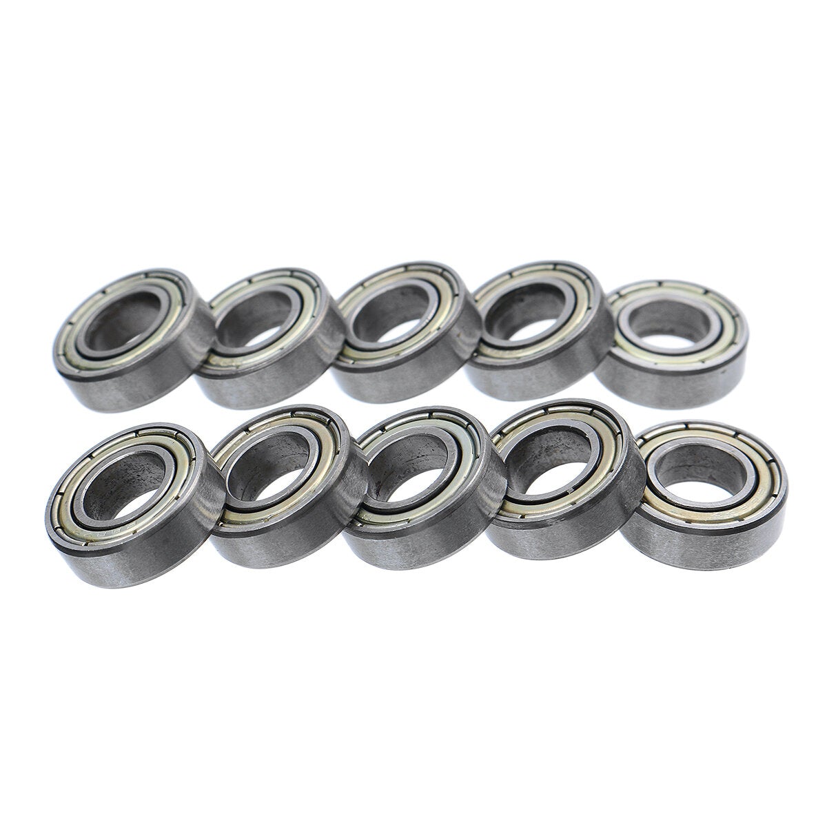 10pcs Miniature Bearings Ball Bearings Metal Double Shielded Bearing Steel
