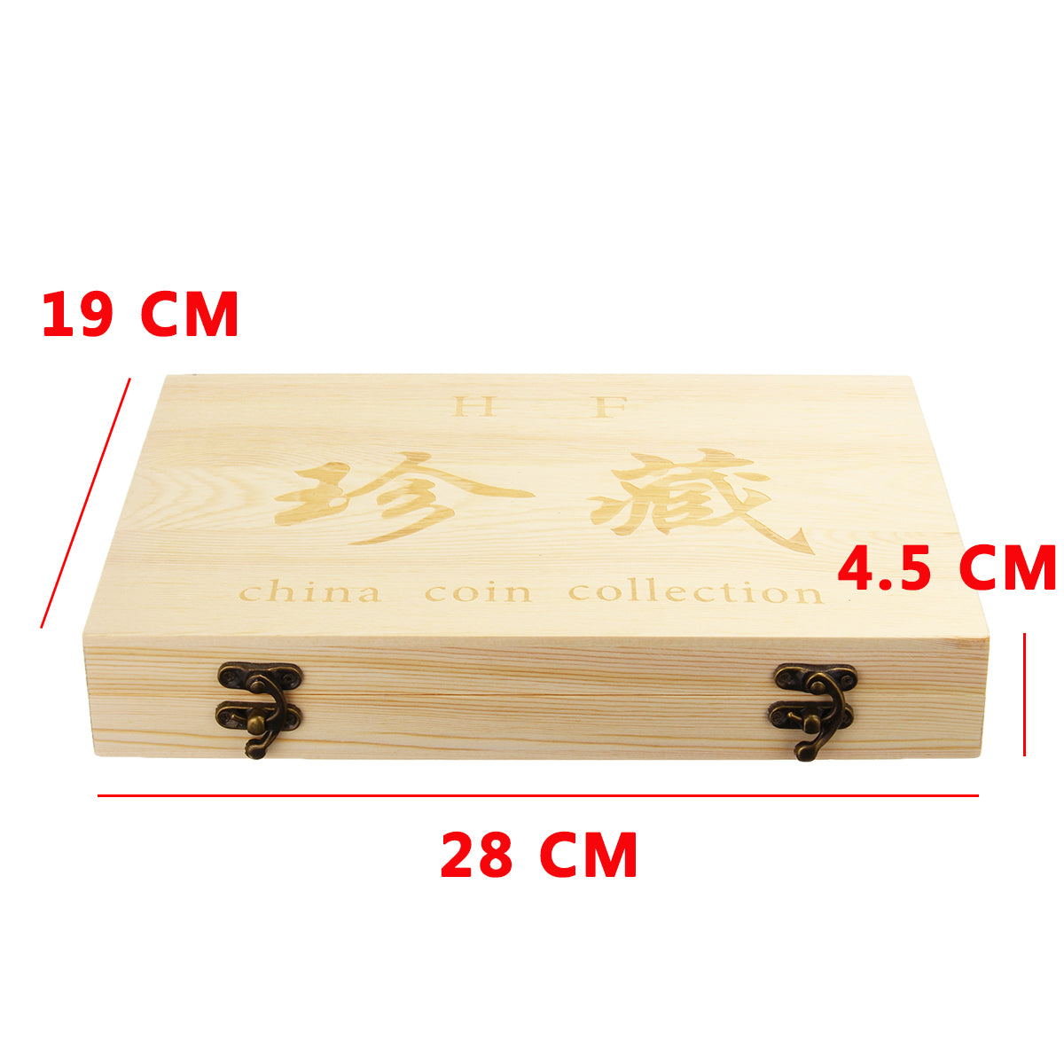 100PCS Rugged Wooden Commemorative Coin Display Case Capsule Holder Storage Collection Box
