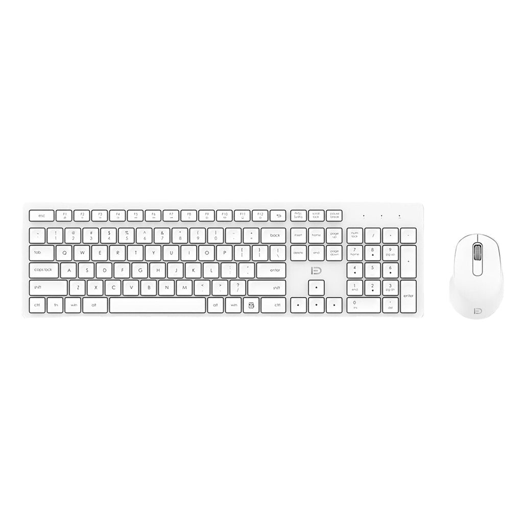 2.4G Wireless Keyboard & Mouse Set 104 Keys Business Keyboard 1200DPI 3 Buttons Silent Optical Home Office Mice for Computer Laptop PC