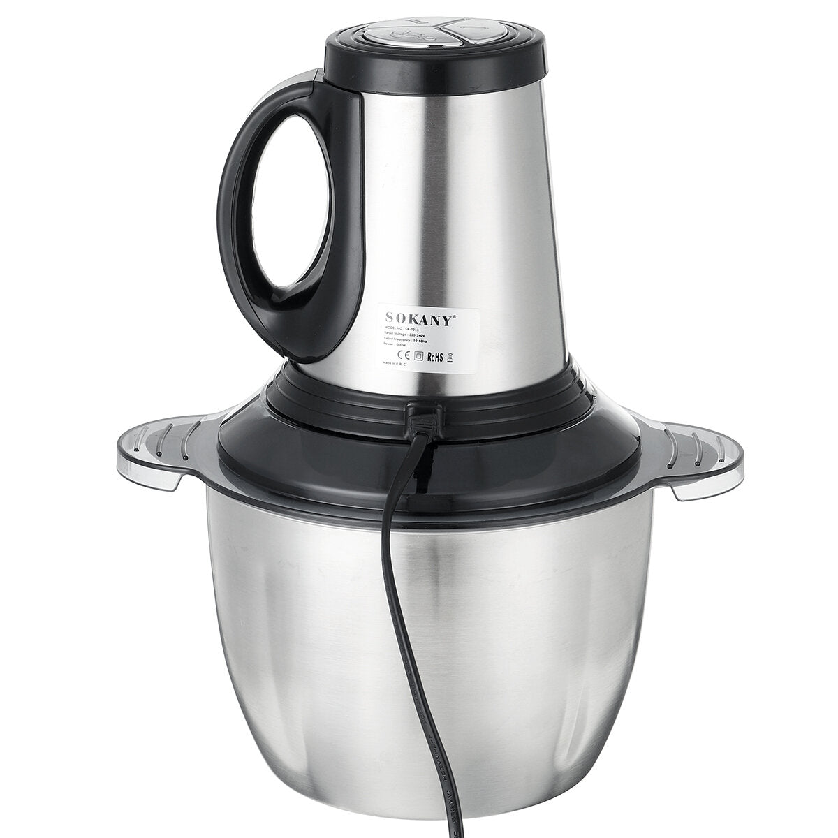3L Stainless Steel Meat Grinder Chopper Automatic Electric Mincing Machine High-quality Household Food Processor