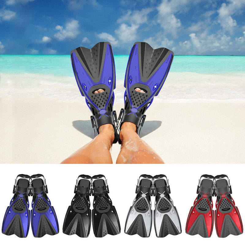 1 Pair Snorkel Fins Swimming Diving Flippers PP TPR Comfortable Water Socks for Adult