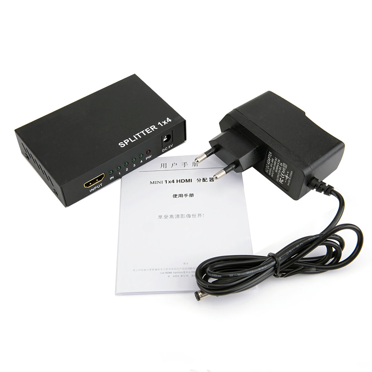 HD Switcher 1 In 4 Out HD Splitter Support HDCP 1080P 4K/2K 3D For HDTV DVD PS4 Xbox