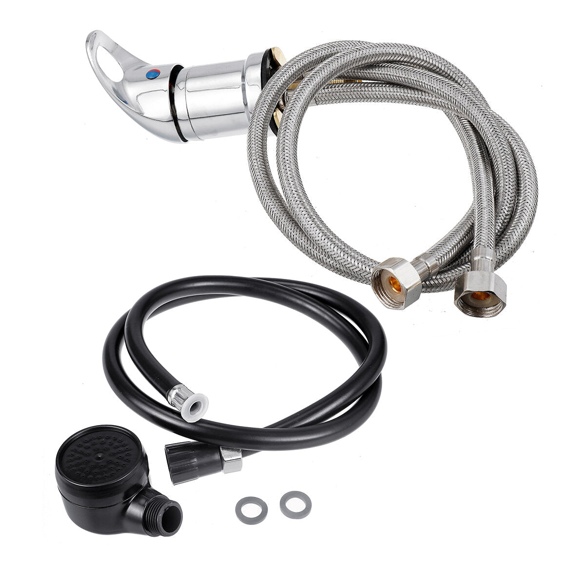 Shampoo Bowl Hair Hot Cold Faucet Handle With Shower Head Hose Beauty Salon