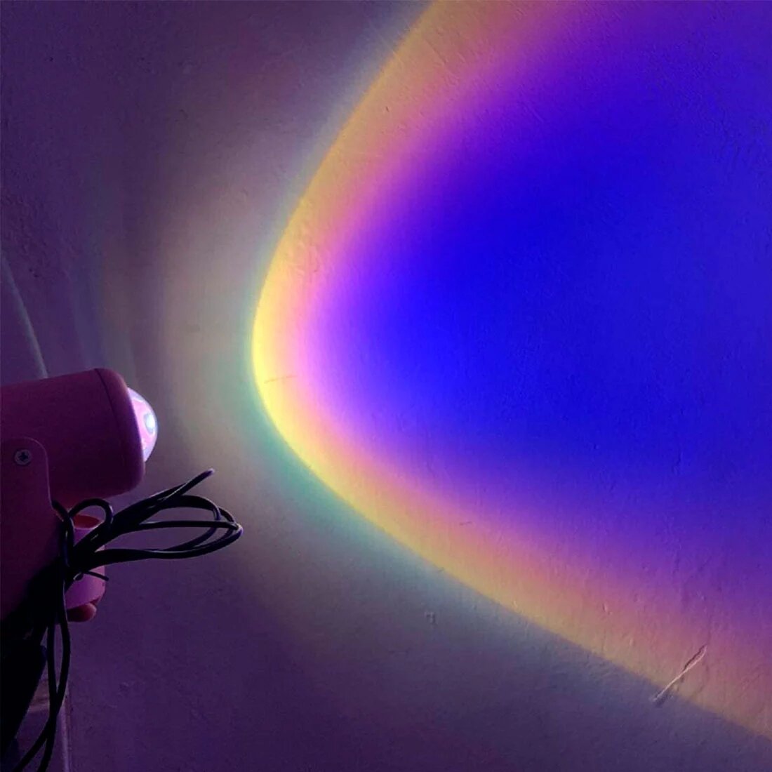 USB Sunset Projection Lamp Aesthetic Table Lamp Anti-glare LED Night Light Romantic Visual Experience Rainbow Projector