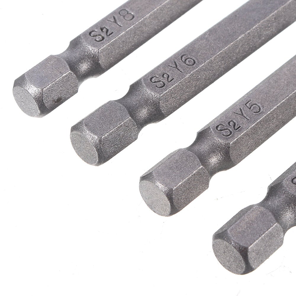 4pcs/set Magnetic Y Shaped Screwdriver Bit Hex Shank Y4/5/6/8