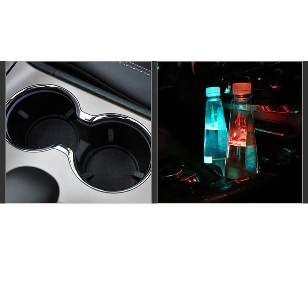 Auto Lighting Light-Emitting Diode Cup Mat Anti-Slip Multicolor Remote Control Solar Energy