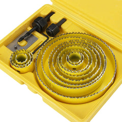 11/16Pcs 19-127mm Alloy Woodworking Hole Saw Cutter Gypsum Board PVC Wood Plate Reamer Distance Set