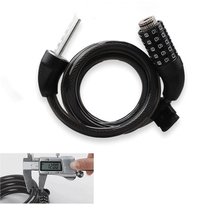 Bicycle Locks Thickened 1.2M 325G Bike Password Lock Cable Steel PVC Cycling Accessories